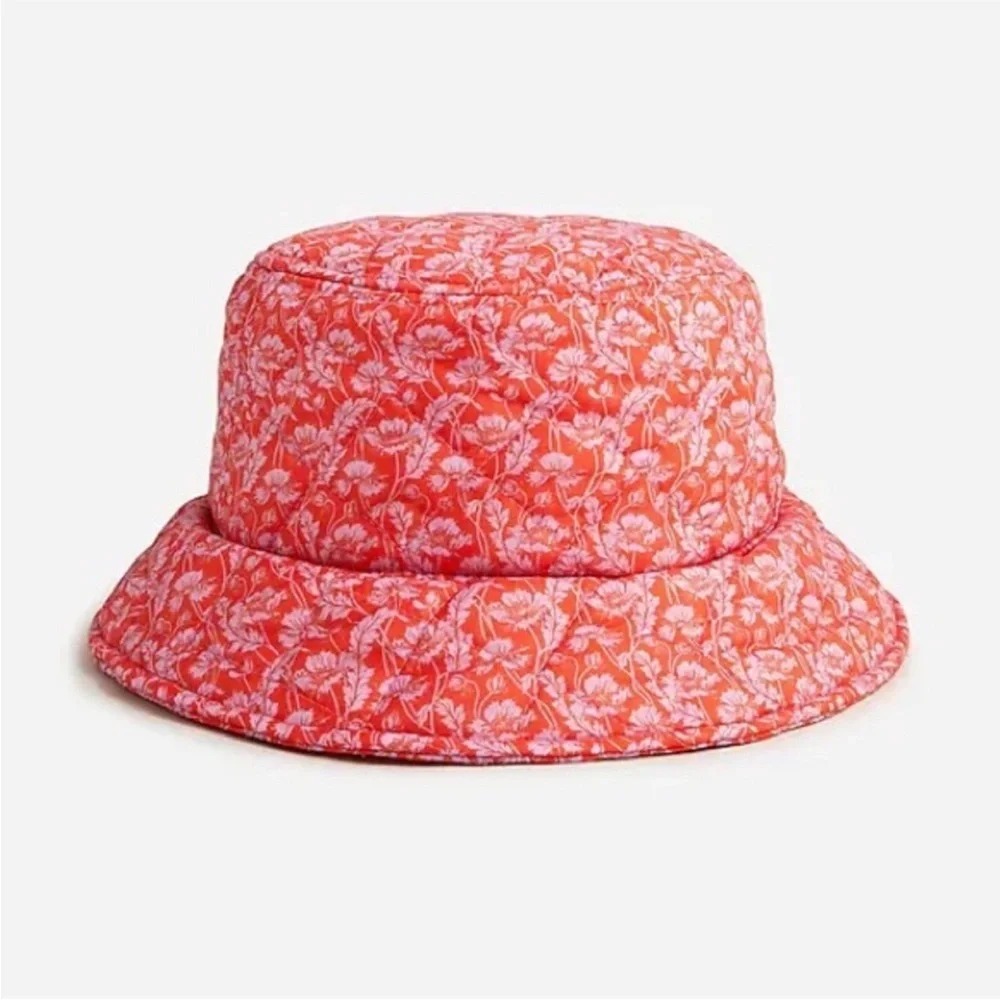 J CREW Liberty Fabrics Boho Quilted Floral Printed Trendy Bucket Hat